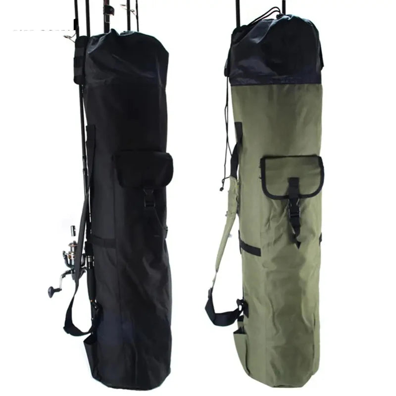 Fishing Rod Bag Oxford Cloth Cylinder Fishing Reel Carrier Tackle Storage Bag Professional Fish Gear Carrying Case