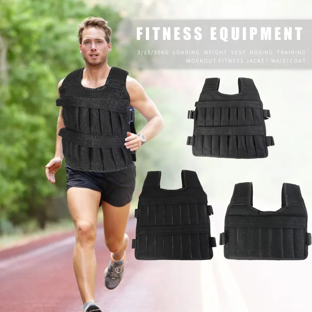 Running Weighted Vest 3/15/35kg 1-20/1-50KG Adjustable Workout Weight Vest Exercise Vest for Workout Strength Training Running