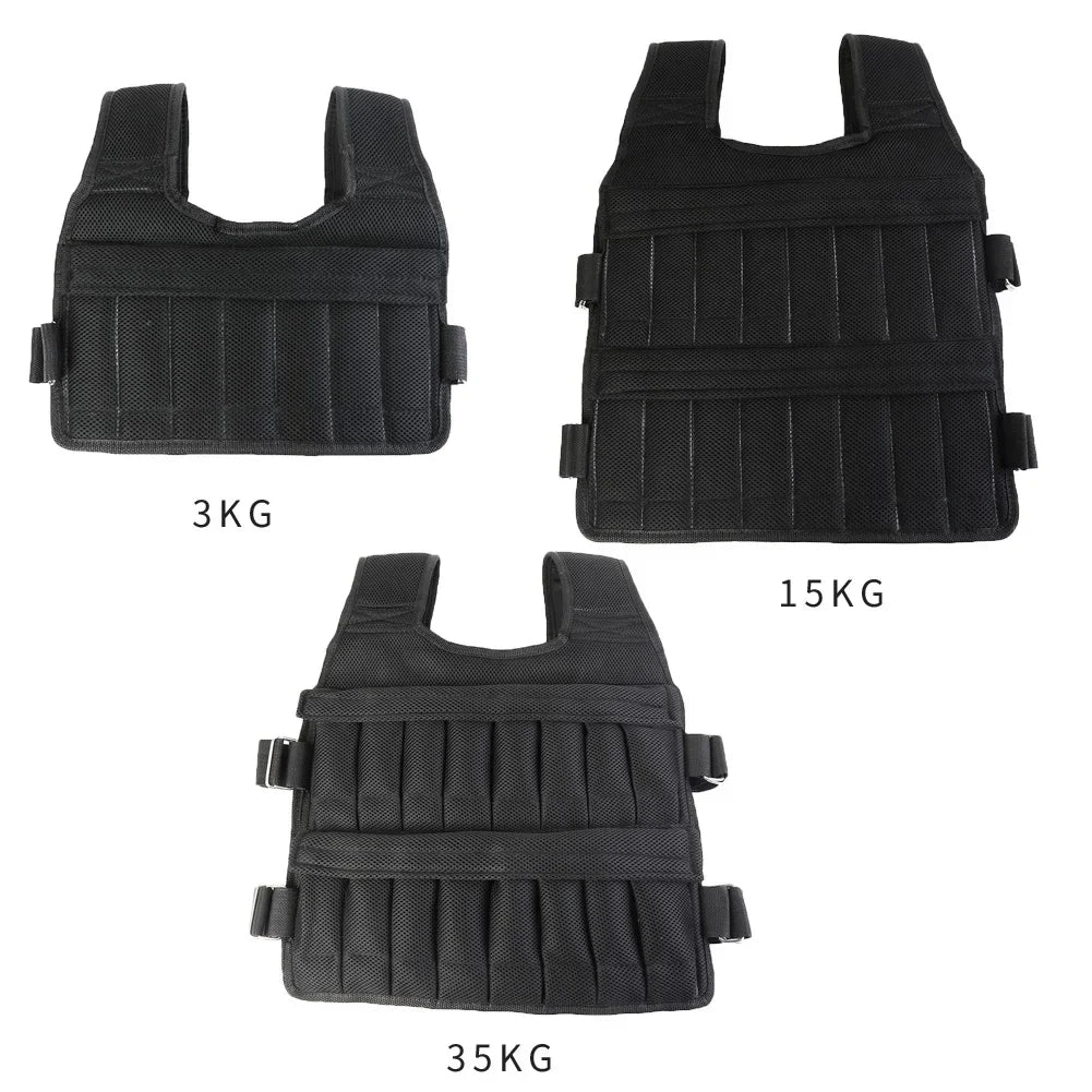 Running Weighted Vest 3/15/35kg 1-20/1-50KG Adjustable Workout Weight Vest Exercise Vest for Workout Strength Training Running