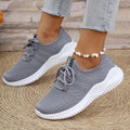 Women's Leisure Sports Shoes in Solid Colors with Knit Upper and Soft Soles for Running Tennis and Workouts Ideal for Travel